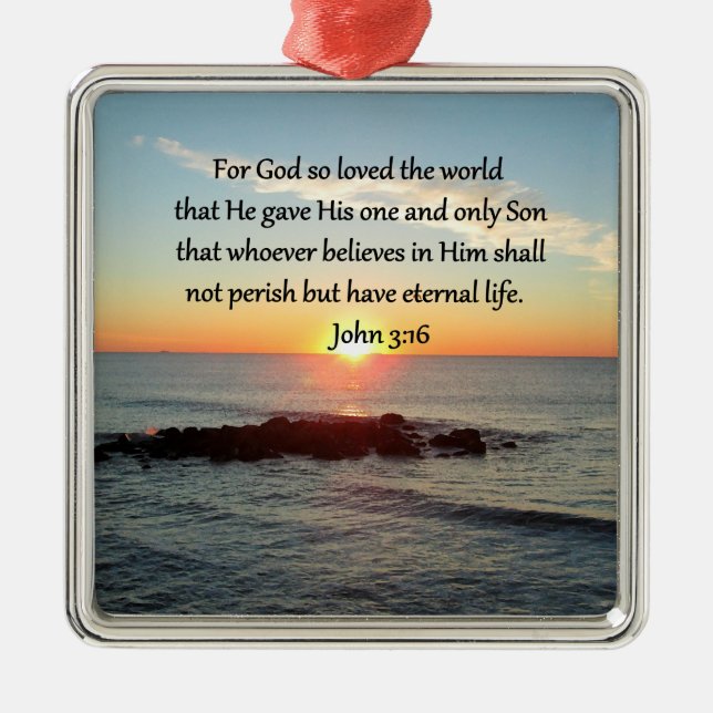 BREATHTAKING JOHN 3:16 SUNRISE JULGRANSPRYDNAD METALL (Framsidan)