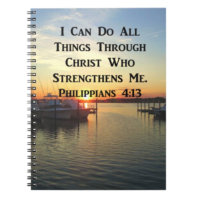 BREATHTAKING PHILIPPIANS 4:13 SCRIPTURE ANTECKNINGSBOK (Framsidan)