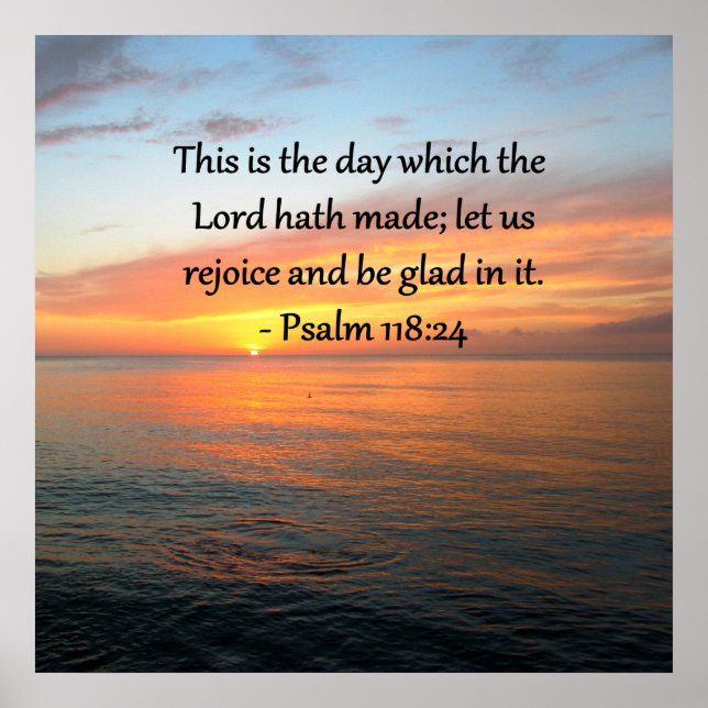 BREATHTAKING PSALM 118:24 SUNRISE PHOTO POSTER (Framsidan)