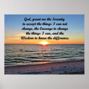 BREATHTAKING SUNRISE SERENITY PRAYER ORIGINAL POSTER