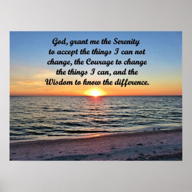 BREATHTAKING SUNRISE SERENITY PRAYER ORIGINAL POSTER (Framsidan)