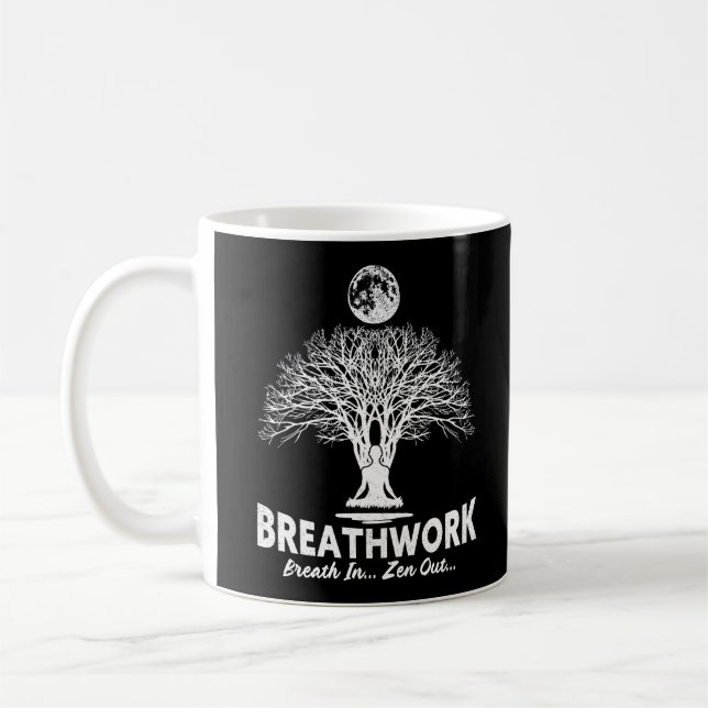 Breathwork, Stressa Relief, meditation power Kaffemugg (Vänster)