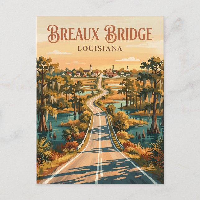 Breaux Bridge USA Vykort (Framsida)