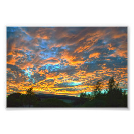 Brechin solnedgång fototryck