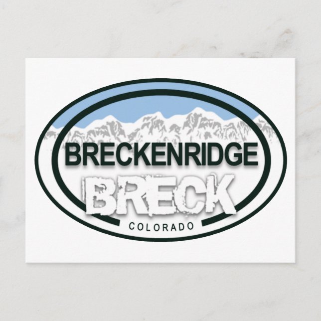 BRECK - Breckenridge Colorado Rocky mountains Vykort (Framsida)