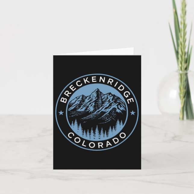 Breckenridge Co Hiking Camping Tourist Ski Gift Kort (Framsida)