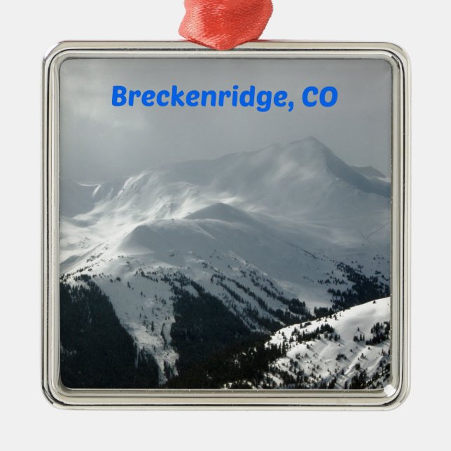 Breckenridge, CO Julgransprydnad Metall (Framsidan)