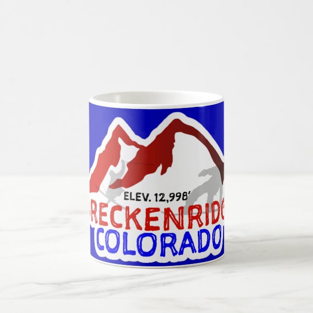 Breckenridge CO Skiing  Mug Kaffemugg (Center)