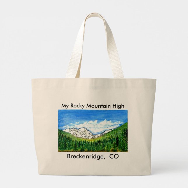 Breckenridge CO Tote Bag The MUSEUM Zazzle Gifts Jumbo Tygkasse (Baksida)