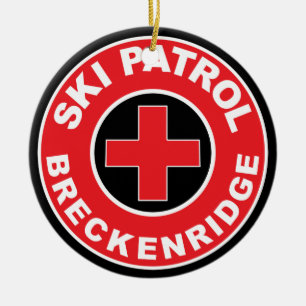 BRECKENRIDGE COLORADO ATT SKIDA SKIDAR PATRULLBERG JULGRANSPRYDNAD KERAMIK