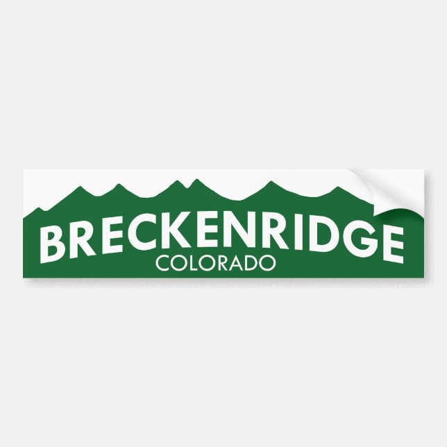 Breckenridge Colorado Bildäckslapp Bildekal (Framsidan)