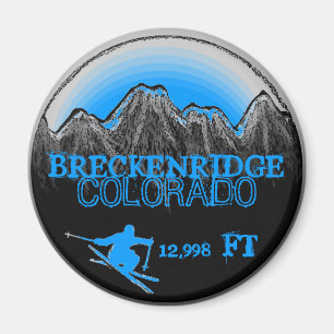 Breckenridge Colorado blått skidar magneten Magnet