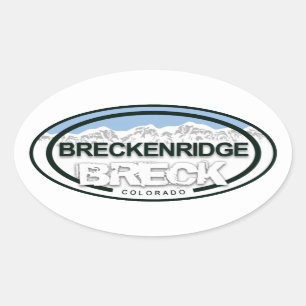 Breckenridge Colorado BRECK Rocky Mountain Ovalt Klistermärke