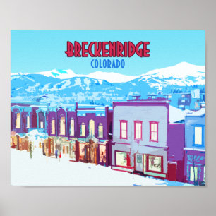 Breckenridge Colorado, centrala bergen Poster