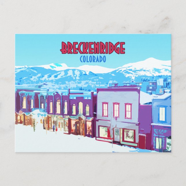 Breckenridge Colorado, centrala bergen Vykort (Framsida)