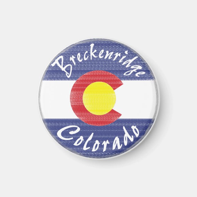 Breckenridge Colorado Cirkelmagnet flagga Magnet (Framsidan)