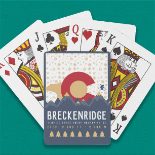 Breckenridge Colorado Flagga Mountain Ski Souvenir Casinokort
