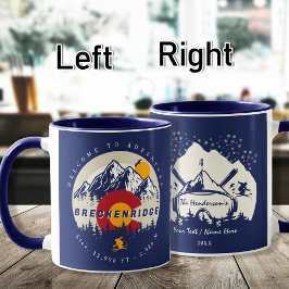 Breckenridge Colorado Flagga Mountain Ski Souvenir Mugg