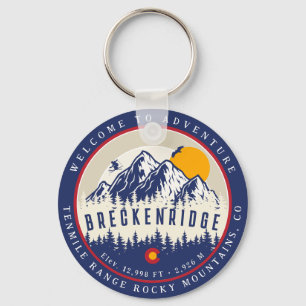 Breckenridge Colorado Flagga Mountain Ski Souvenir Nyckelring
