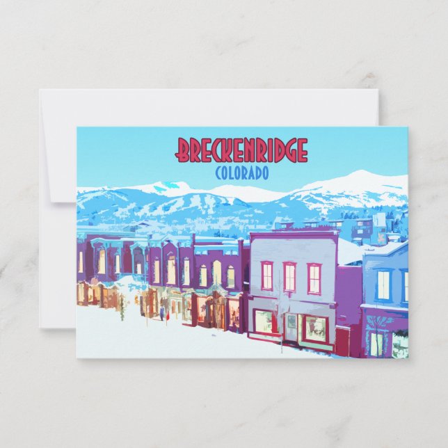 Breckenridge Colorado, Flat Card i centrala bergen (Framsida)