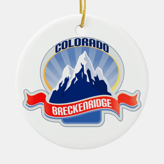 Breckenridge Colorado Julgransprydnad Keramik (Framsidan)