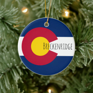 Breckenridge - COLORADO Julgransprydnad Keramik