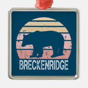 Breckenridge Colorado Retro Bear Julgransprydnad Metall
