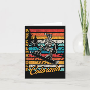 Breckenridge Colorado Retro Snowboarding Skeleton Kort
