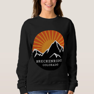 Breckenridge Colorado Retro Sunset Mountains Vinta T Shirt