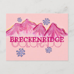 Breckenridge Colorado rosa berg vykort