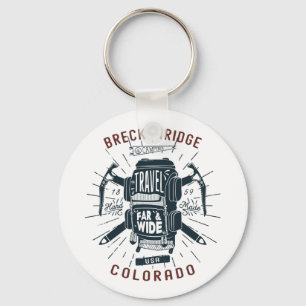 Breckenridge Colorado ryggsäck Redear Retro Travel Nyckelring