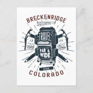 Breckenridge Colorado ryggsäck Redear Retro Travel Vykort