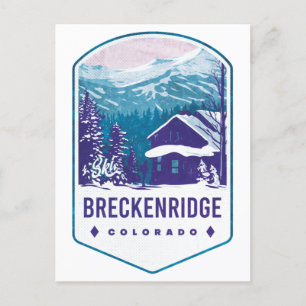 Breckenridge Colorado Ski Badge Vykort
