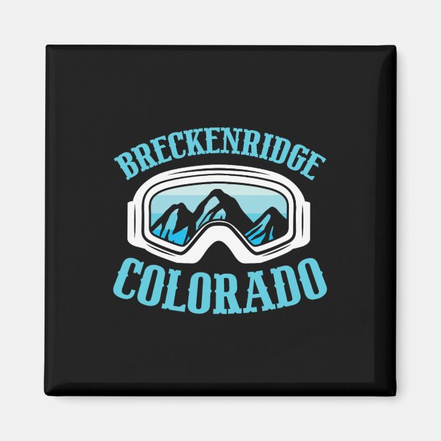 Breckenridge Colorado Ski Mountain Skiing Skier Magnet (Framsidan)