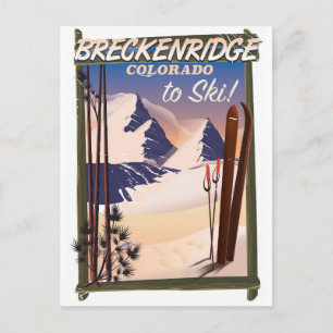 Breckenridge, Colorado ski poster Vykort