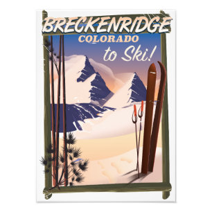 Breckenridge Colorado skidar affischen Fototryck