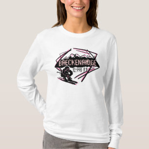 Breckenridge Colorado skidar höjdrosahoodien T Shirt
