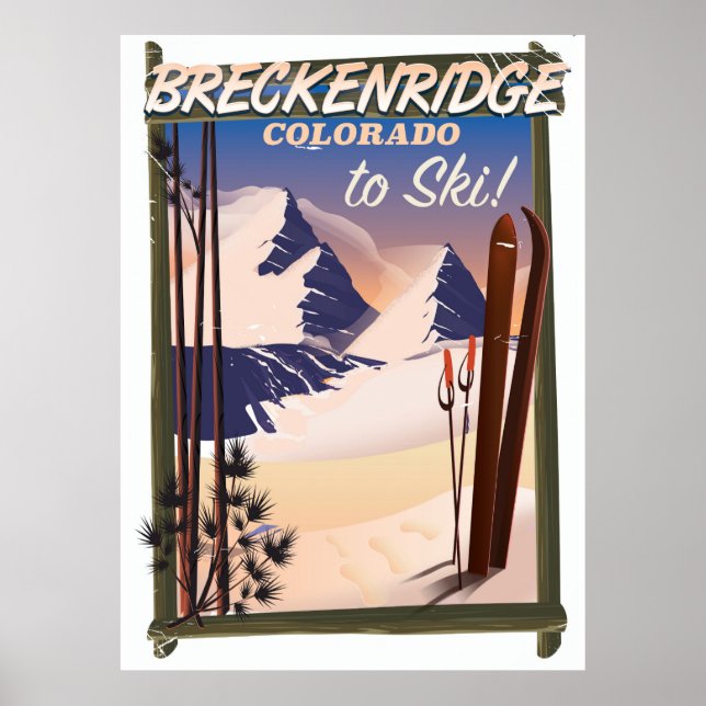 Breckenridge, Colorado skidisplayaffisch Poster (Framsidan)