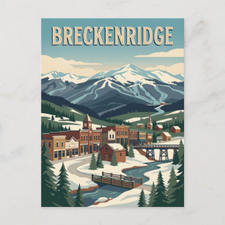 Breckenridge Colorado Skidstad Resemotiv Affisch Vykort