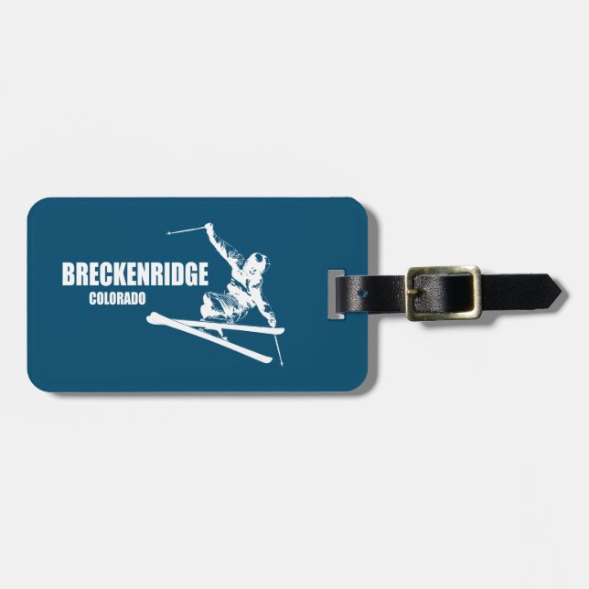 Breckenridge Colorado Skier Bagagebricka (Horisontell Framsida)