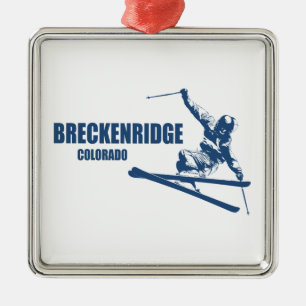 Breckenridge Colorado Skier Julgransprydnad Metall