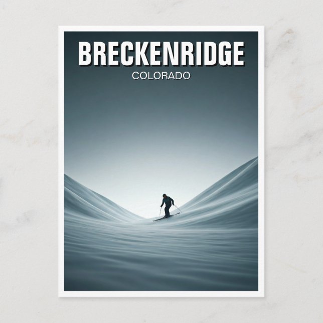 Breckenridge Colorado Skiing Travel Vykort (Framsida)