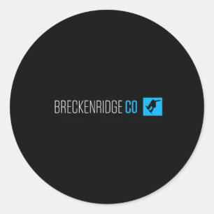 Breckenridge Colorado Snowboard Box Type Runt Klistermärke