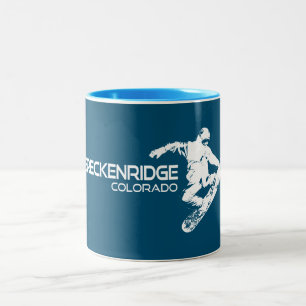 Breckenridge Colorado Snowboarder Två-Tonad Mugg