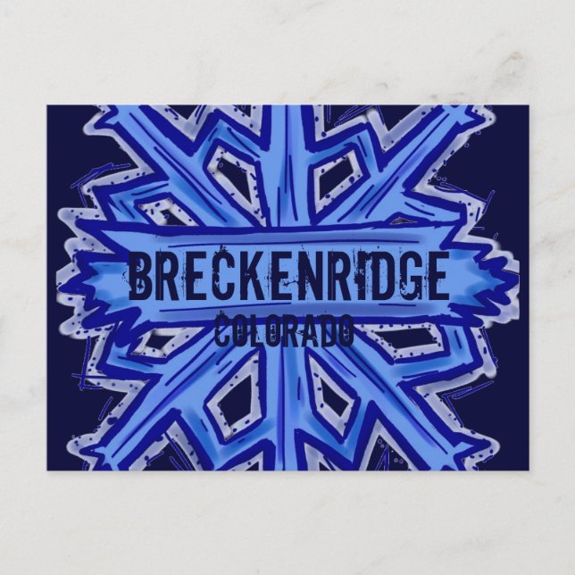 Breckenridge Colorado snowflake-vykort Vykort (Framsida)