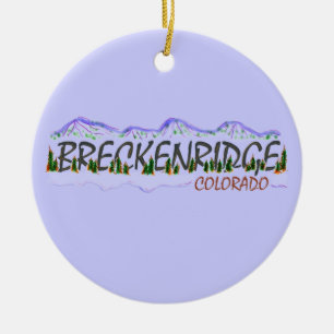 Breckenridge Colorado som hänger prydnaden Julgransprydnad Keramik
