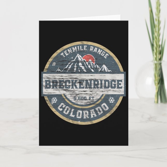 Breckenridge Colorado Tenmile Range Rocky Mountain Kort (Framsida)