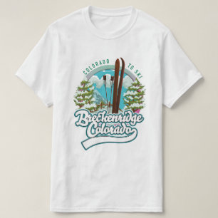 Breckenridge, Colorado Vintage ski logotyp T Shirt