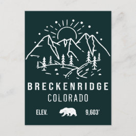 Breckenridge Colorado Vintage Souvenirs minimalist Vykort