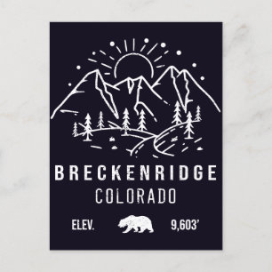 Breckenridge Colorado Vintage Souvenirs minimalist Vykort